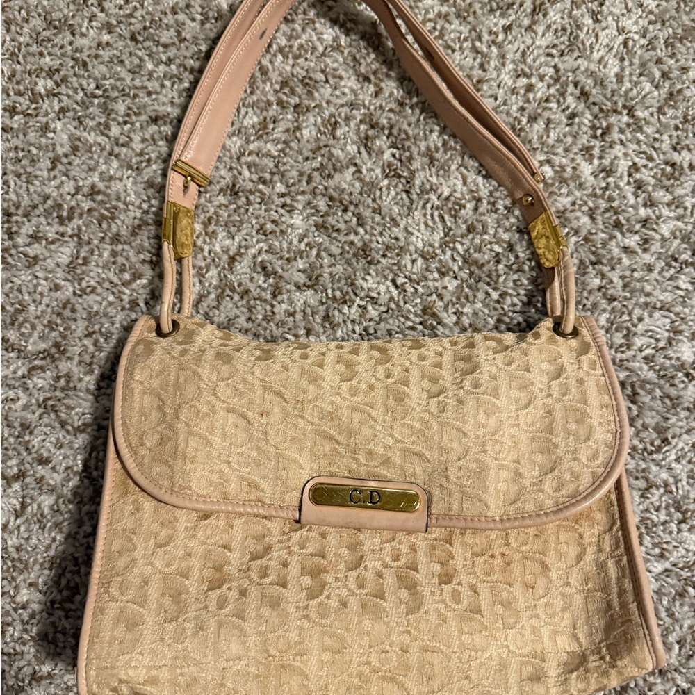 Dior Beige Designer Shoulder Bag